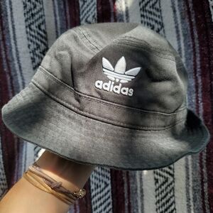 Adidas Black bucket hat with embroidered logo
